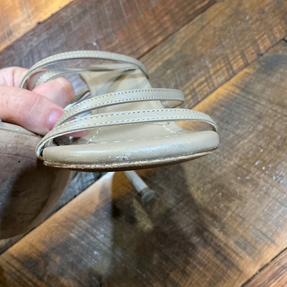 Massimo Dutti Beige Leather Strappy Heeled Sandals Women’s 39 (US 8.5) - Picture 8 of 10